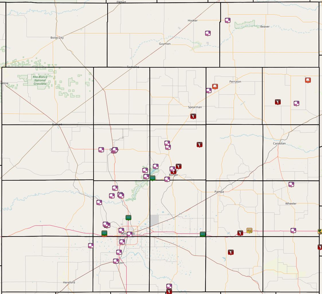 Map of storm reports from May 7th