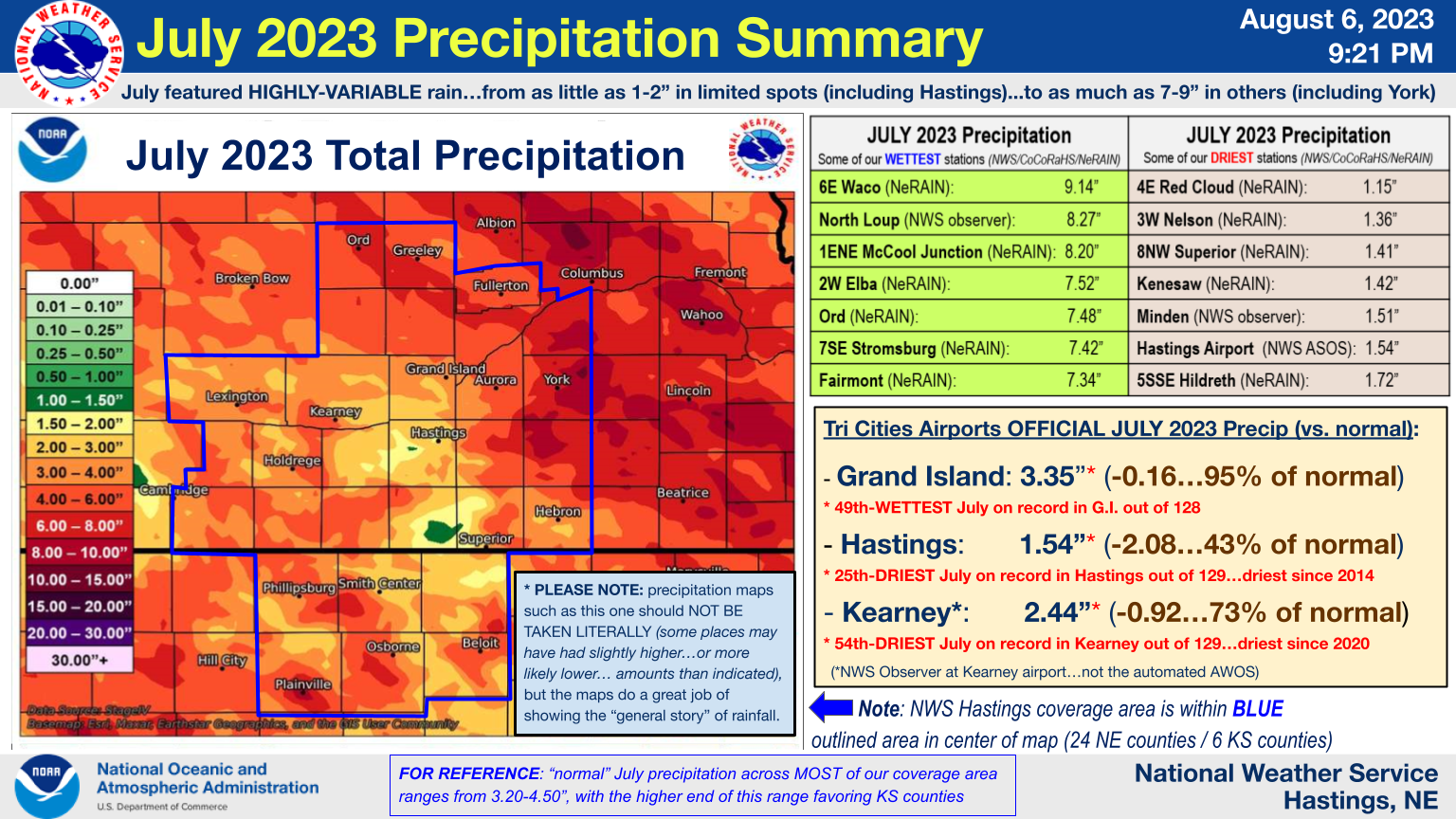 2022 Climate Recap/Extremes For the Tri Cities Airports (Grand Island