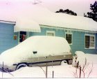 Snow in Burgaw, North Carolina from the Christmas 1989 Snowstorm.  Photo by Rick Beacham.