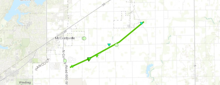 Tornado 1 Track Map 