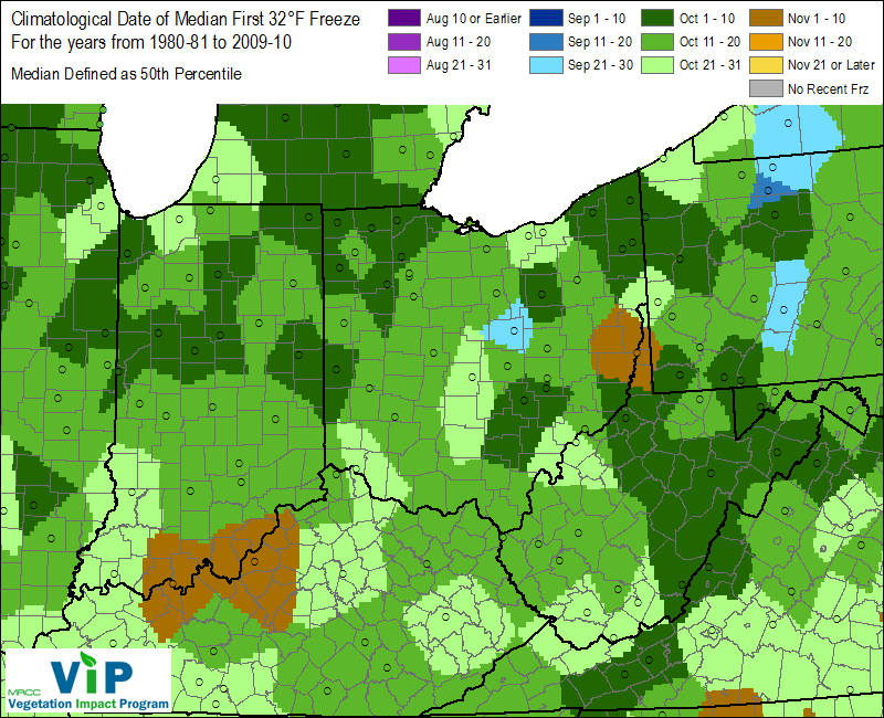 Download Average Last Day Of Frost By Zip Code
