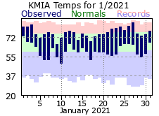 January Temperature 2021