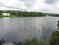 Photograph of the Kennebec River at Bingham, ME (BNGM1) looking downstream