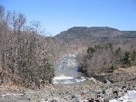 Photograph of the Schoharie Creek just downstream of Gilboa Dam, NY
