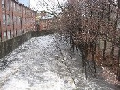 Photograph of the Sudbury River at Saxonville, MA (SAXM3) taken just downstream of the dam