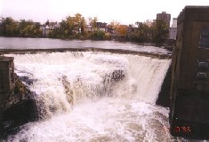Photograph of the Mill Street Dam along the Black River in Watertown, NY