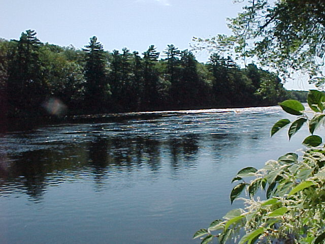 Photograph of the Androscoggin River at Auburn, ME (AUBM1) looking downstream
