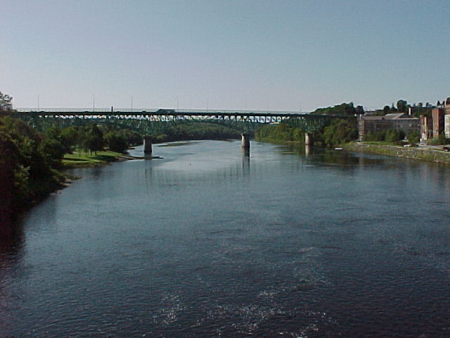 Photograph of the Kennebec River at Augusta, ME (AUGM1) looking downstream