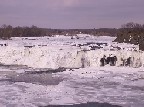 Photograph of river ice along the Mohawk River at Cohoes Falls, NY on January 30, 2007