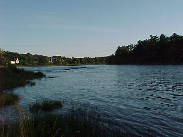 Photograph of the Penobscot River at Eddington, ME (EDDM1) looking downstream