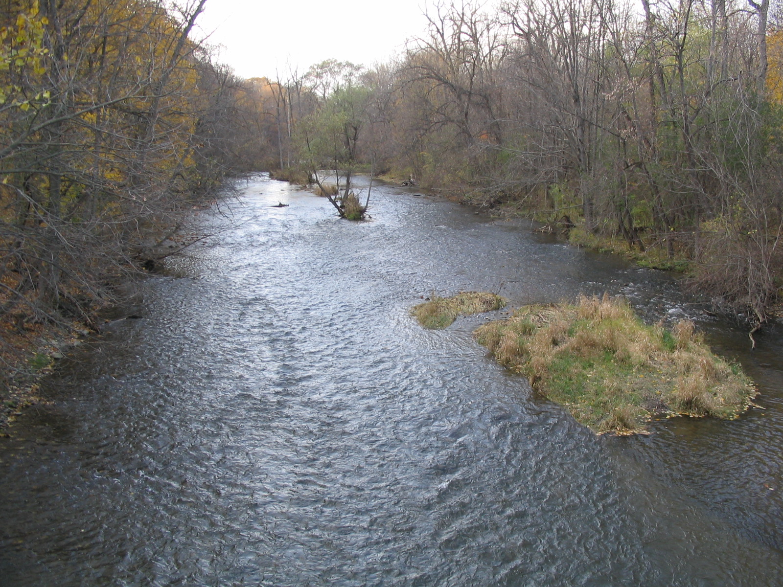 Photograph of the Oatka Creek at Garbutt, NY (GRBN6) looking downstream