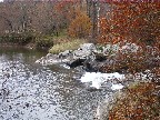Photograph of the Lamoille River at Johnson, VT (JONV1) control downstream of the gage