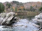 Photograph of the Lamoille River at Johnson, VT (JONV1) pool downstream of the control