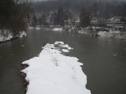 Photograph of the Winooski River at Montpelier, VT (MONV1) downstream of Baily Bridge