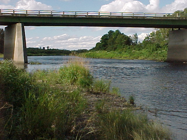 Photograph of the Aroostook River at Masardis, ME (MASM1) looking upstream