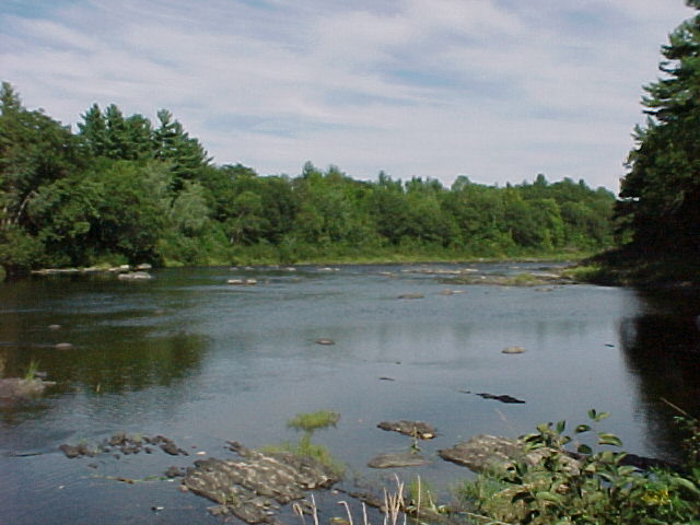 Photograph of the Sandy River at Mercer, ME (MERM1) looking downstream