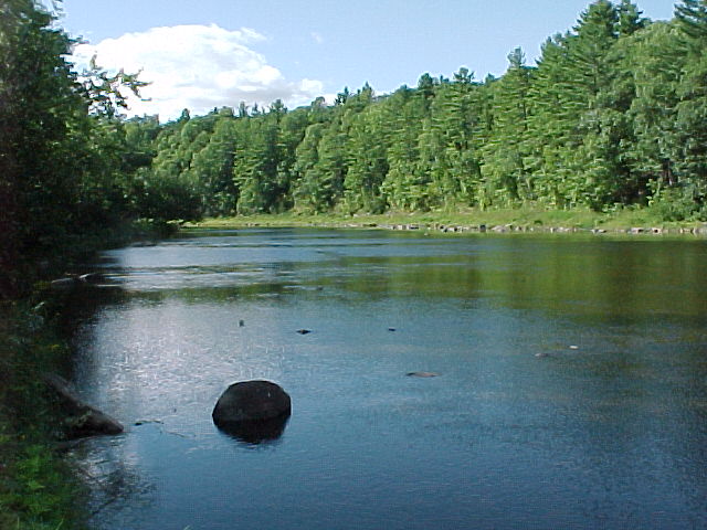 Photograph of the Sandy River at Mercer, ME (MERM1) looking upstream