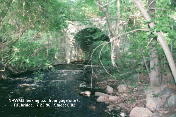 Photograph of the Neponset River at Norwood, MA (NRWM3) looking upstream