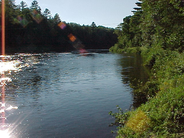 Photograph of the Carrabassett River at North Anson, ME (NANM1) looking upstream