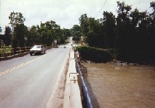 Photograph of the Genesee River At Portageville, NY (PRTN6) looking toward the village