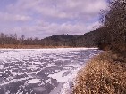 Photograph of river ice along the Schoharie Creek at Prattsville, NY on January 29, 2007
