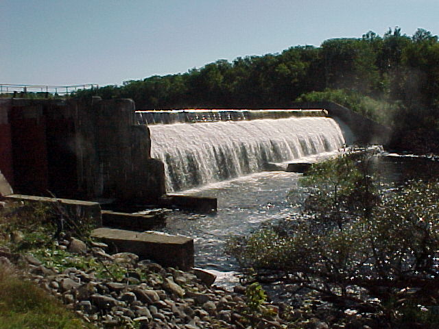 Photograph of the Sebasticook River at Pittsfield, ME (PITM1) dam