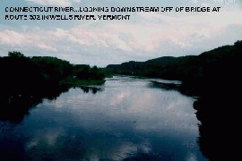 Photograph of the Connecticut River at Wells River, VT (WELV1) looking downstream