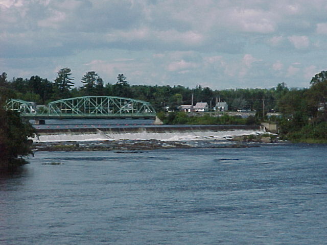 Photograph of the Penobscot River at West Enfield, ME (WENM1) looking upstream