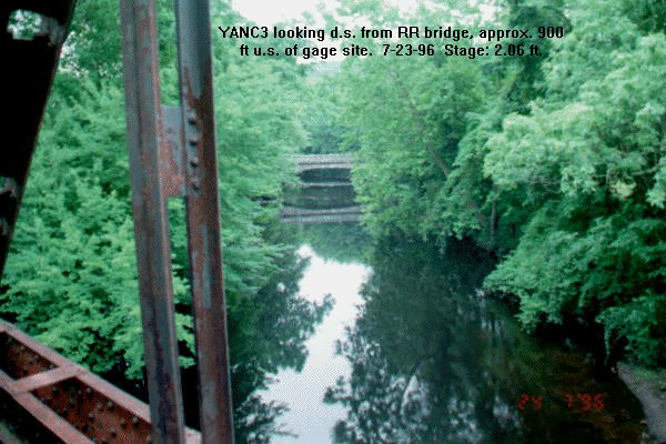 Photograph of the Yantic River at Yantic, CT (YTCC3) looking downstream