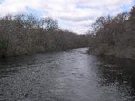 Photograph of the Taunton River at Bridgewater, MA (BDGM3) looking downstream