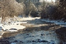 Photograph of river ice along the Black River in Boonville, NY in December 2002