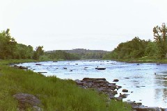 Photograph of the Lamoille River at East Georgia, VT (GEOV1) looking upstream