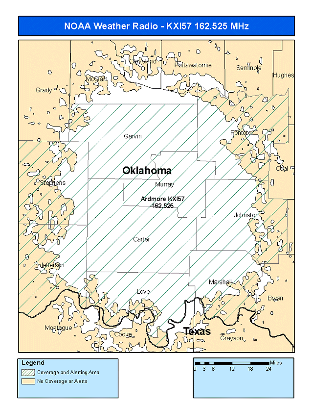 Information for the Ardmore, OK Weather Radio Transmitter