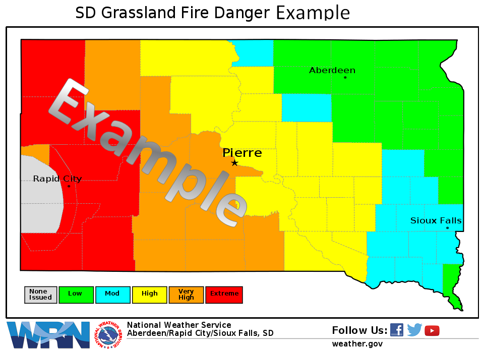 Figure 1.  Graphical example of the Grassland Fire Danger Index
