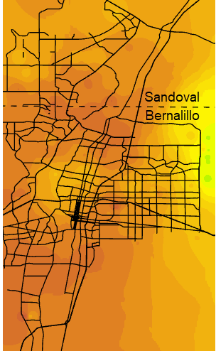 2011 Monsoon Precipitation across Albuquerque