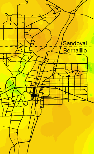 2015 Monsoon Precipitation across Albuquerque