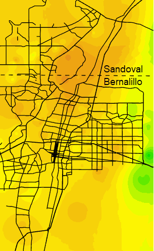 2017 Monsoon Precipitation across Albuquerque