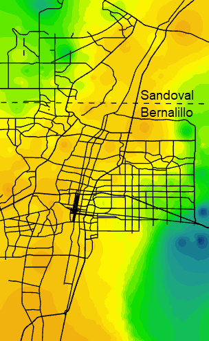 2018 Monsoon Precipitation across Albuquerque