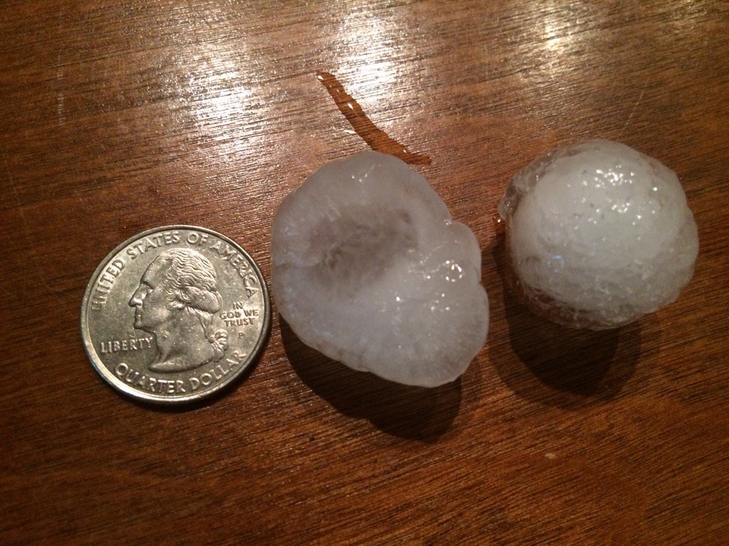 Severe Hail in Uptown in Albuquerque