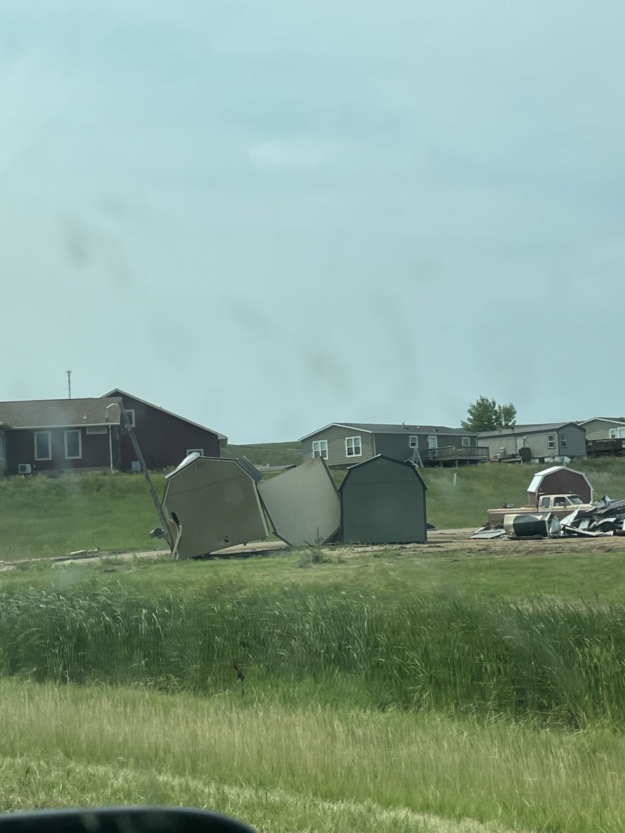 Small sheds flipped over