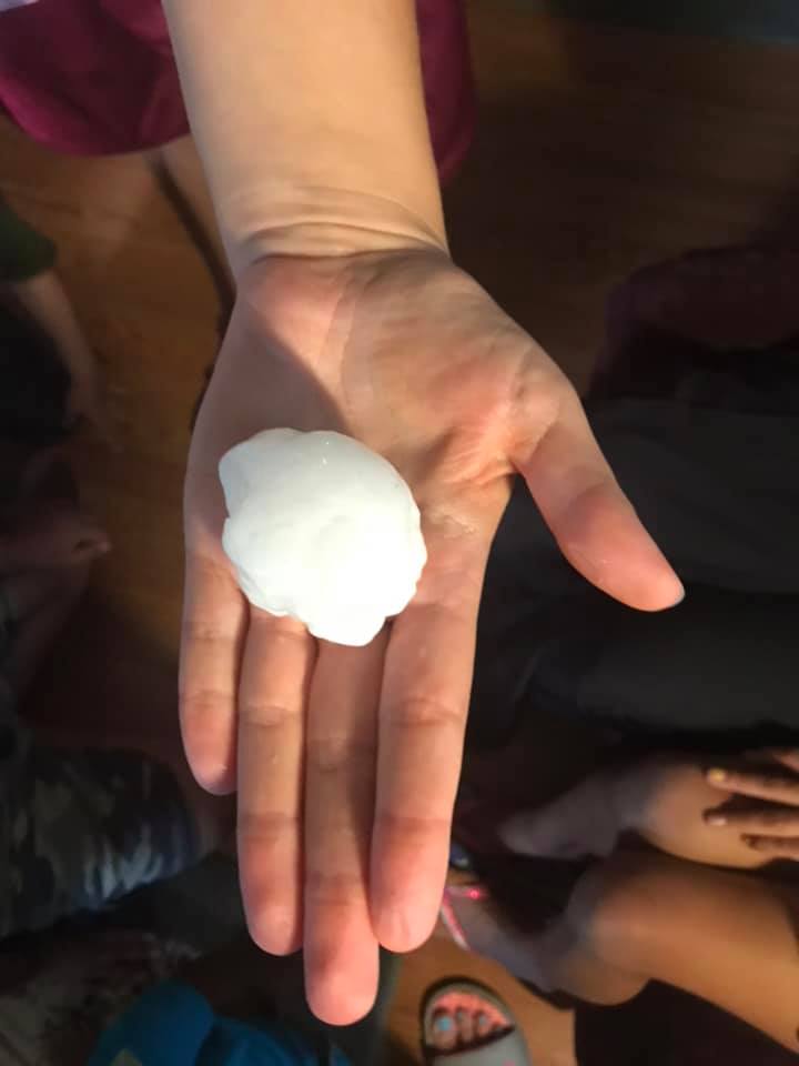 Hail from southeast of Blunt, SD (Credit - Penny Norris)