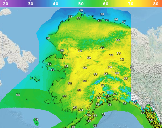Alaska Weather Forecast Map Juneau, AK
