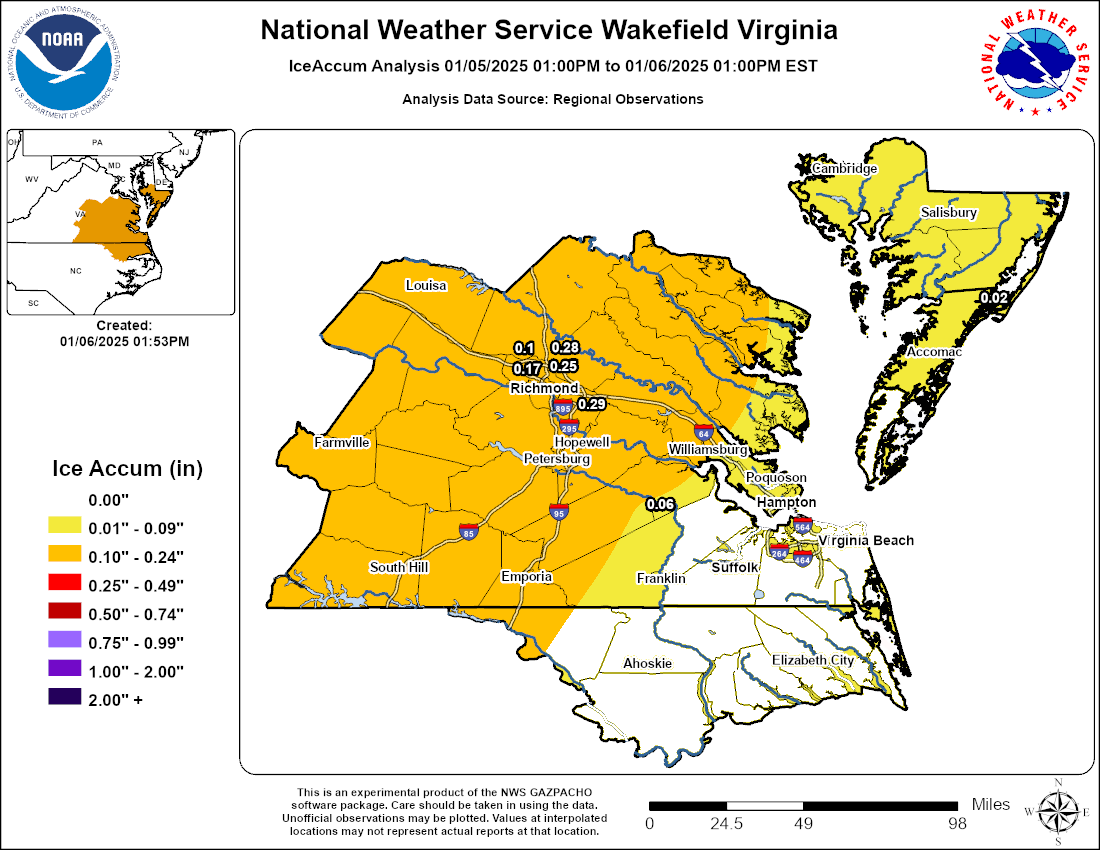 Summary of January 5-6, 2025 Winter Storm