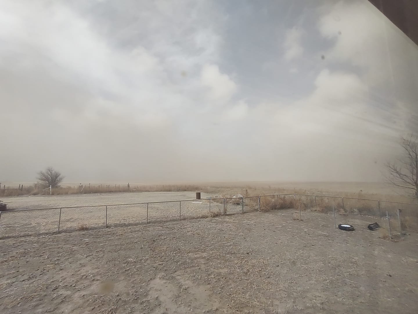Photo by Dallas Smith of blowing dust in Tyrone, Oklahoma on February 14th, 2023