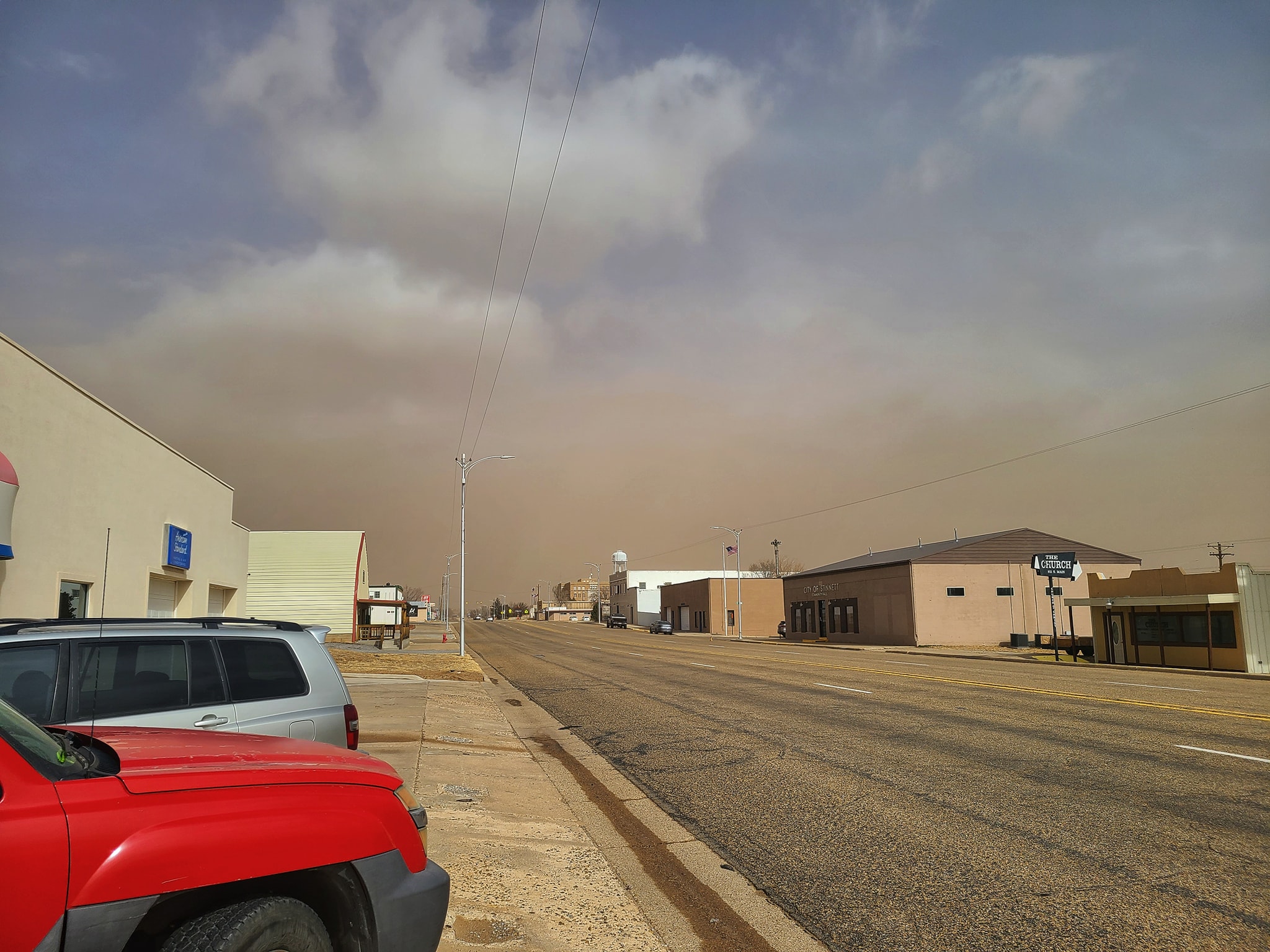 Photo by Dawn Davis of blowing dust in Stinnett, Texas on February 14th, 2023