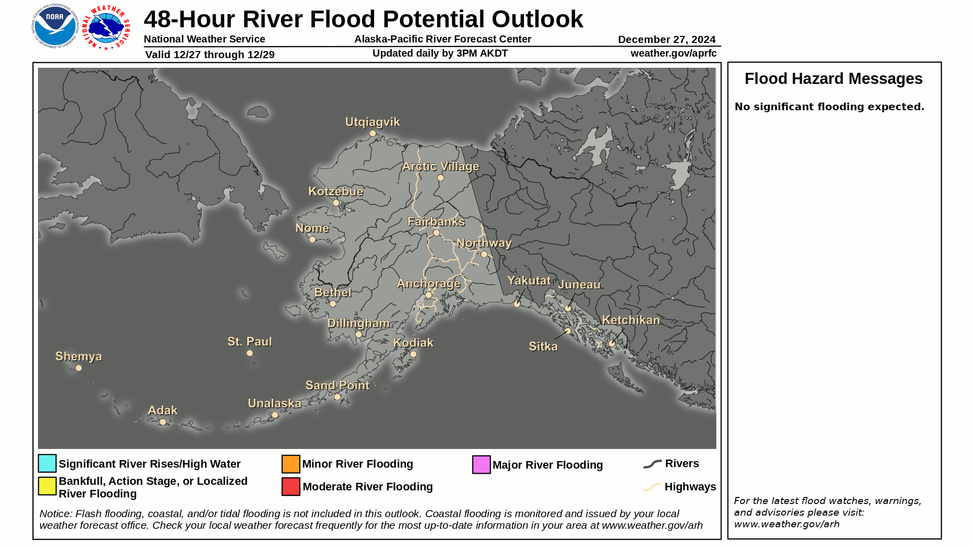 Alaska 48 Hour Flood Potential Outlook