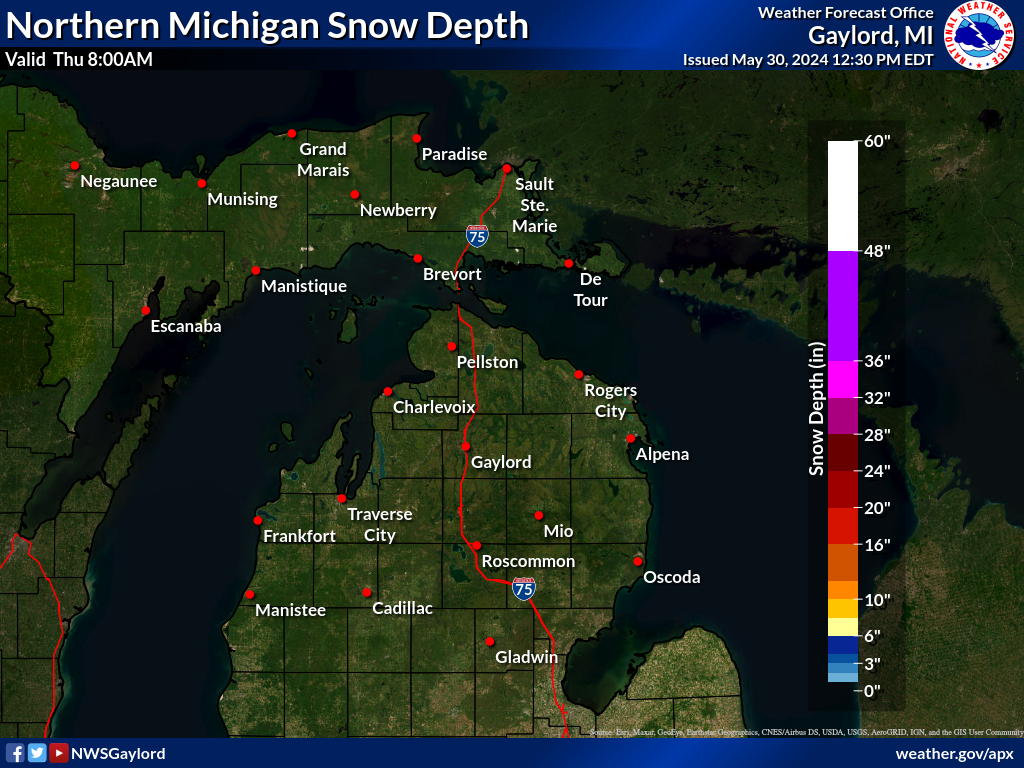 Northern Michigan Daily/Seasonal Snowfall Information