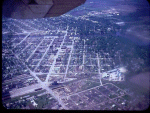 Aerial view of the Charles City, IA tornado's damage