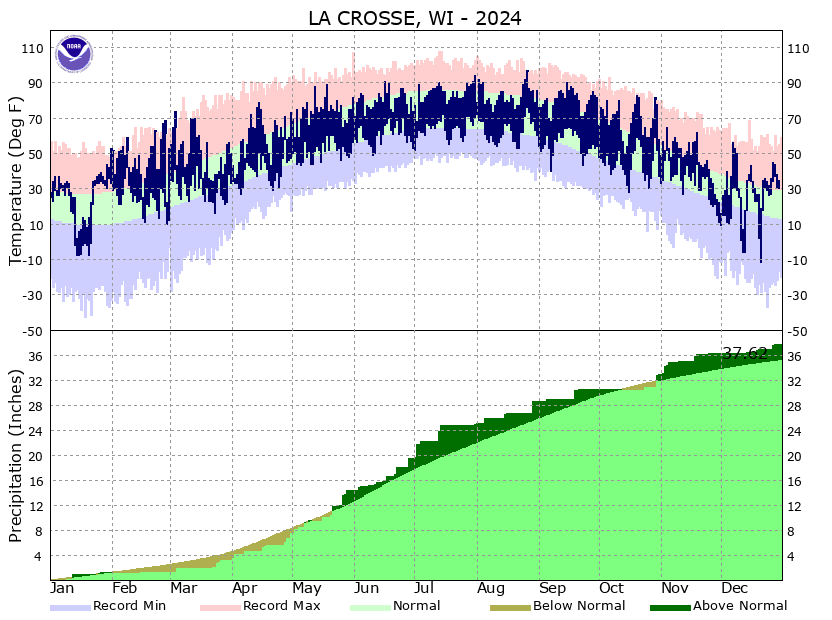 LSE Annual Temp and Precipitation 2024