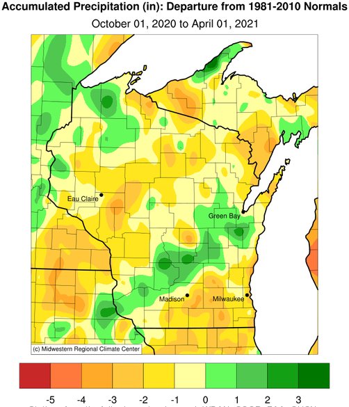 Dryness Continues across Much of the Area